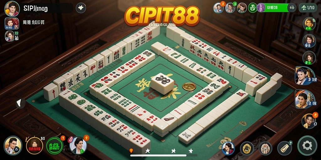 Screenshot utama CIPIT88 menampilkan gameplay Mahjong yang seru dan interaktif.