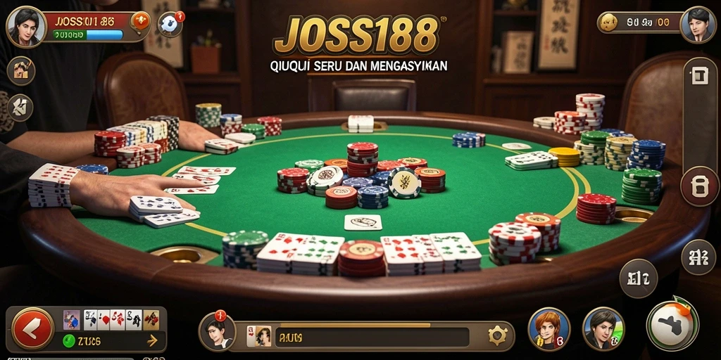 Gameplay seru JOSS188 dalam aksi dengan kartu QiuQiu.