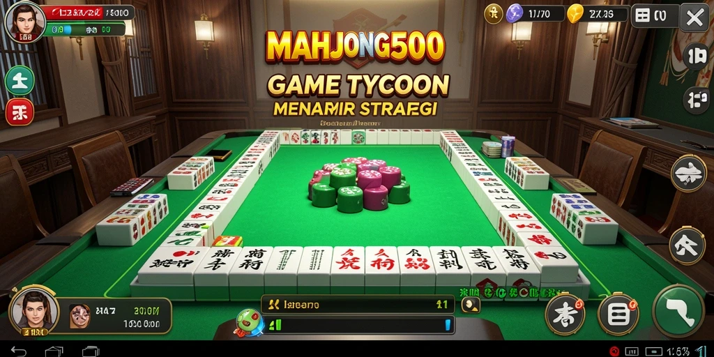 Tampilan gameplay MAHJONG500 yang menarik dalam genre Tycoon.