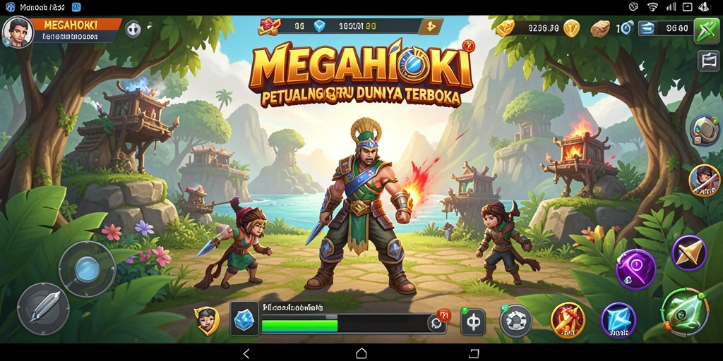 Gameplay MEGAHOKI menampilkan petualangan seru dan eksplorasi dunia terbuka.