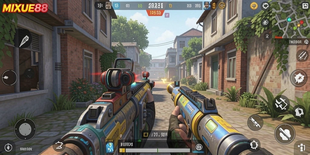 Screenshot dari gameplay seru MIXUE88 yang menampilkan aksi TPS.