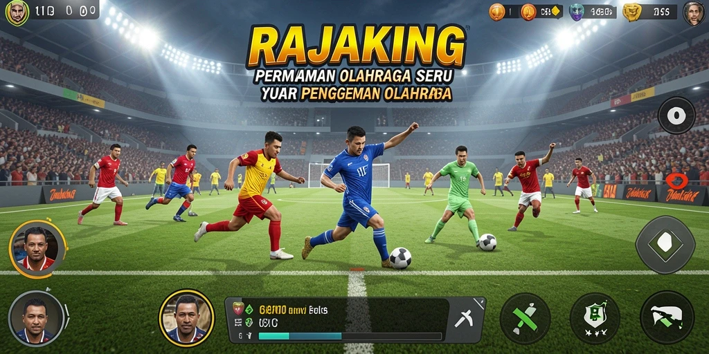 Screenshot RAJAKING menampilkan aksi seru dalam permainan olahraga.