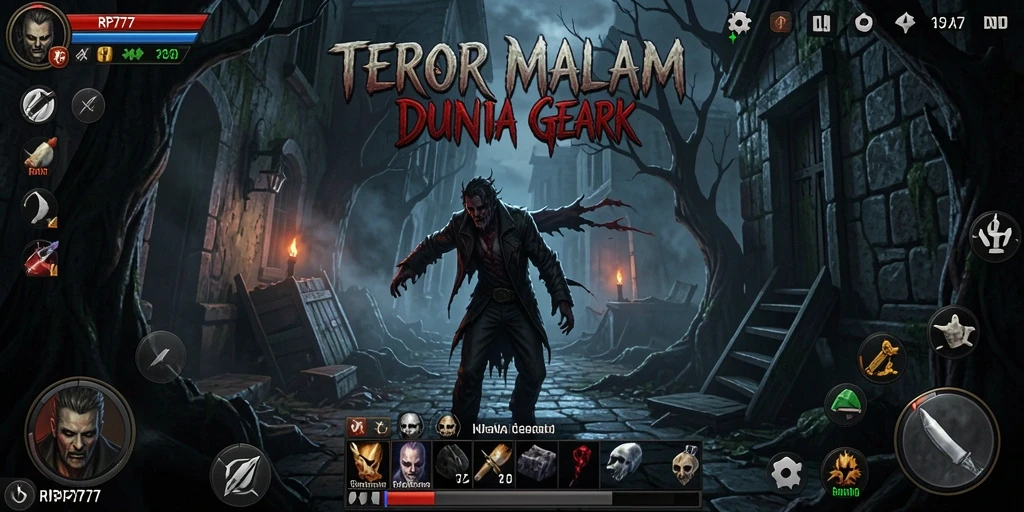 Tampilan gameplay menegangkan dari RP777 saat menjelajahi tempat-tempat angker.