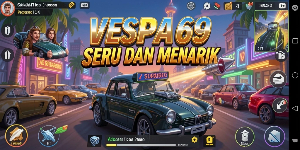 Tampilan gameplay seru VESPA69 dengan elemen Tycoon yang menarik.
