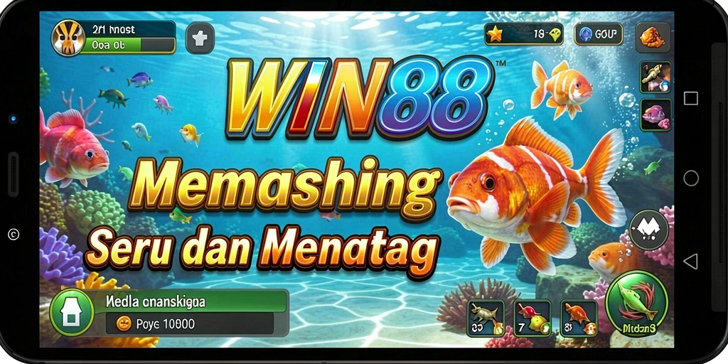 Tampilan gameplay memancing menegangkan di WIN88.