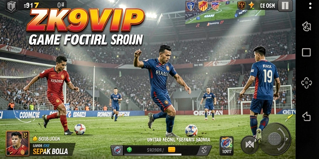 Tampilan gameplay ZK9VIP dengan aksi seru sepak bola.